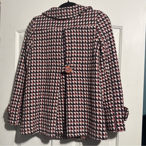 Casade Kelvin Pea Jacket Purple Pink and White Wool Bend Size XS (1) (Juniors) - Picture 4 of 16